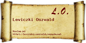 Leviczki Oszvald névjegykártya